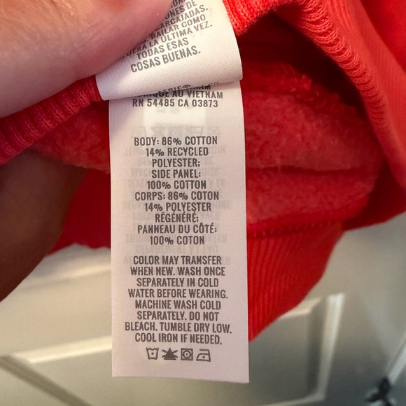 NWT Aerie Tres Chic Sweatshirt in Bright Red size XL - Picture 5 of 5